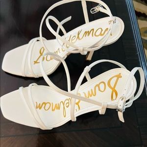 SAM EDELMAN white strappy sandal heels🌸💖⭐️